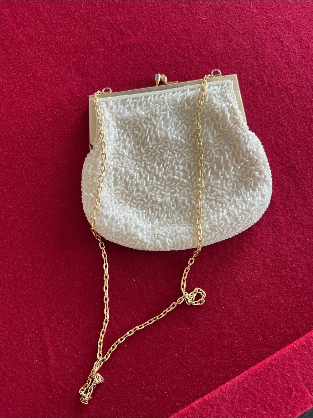 Beaded evening clutch, Mr. Ernest, vintage frame bag